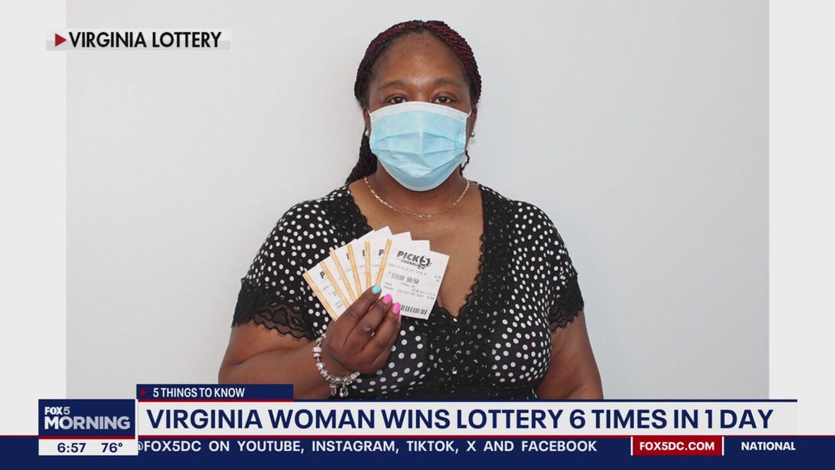 Virginia woman hits big with 6 winning lottery tickets in same drawing